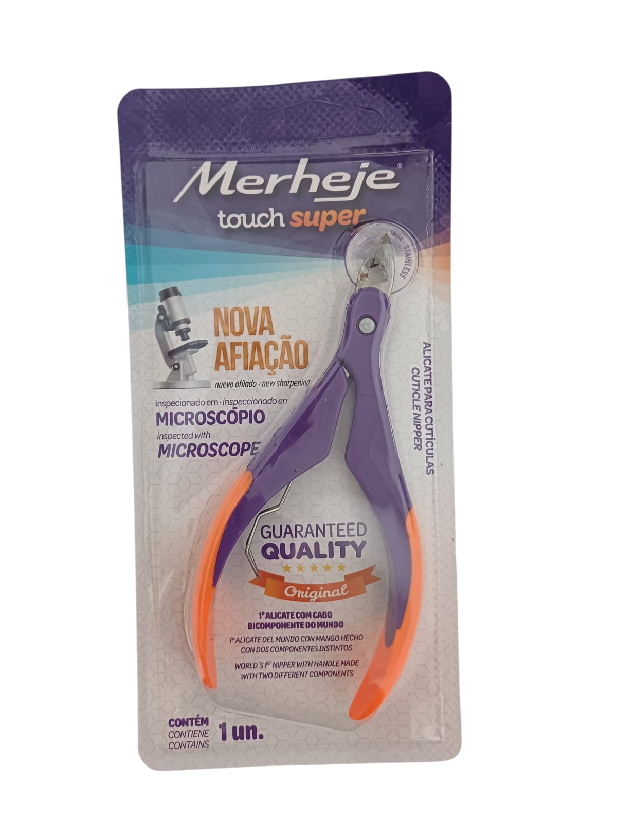ALICATE PARA CUTICULAS TOUCH SUPER UN VIOLETA - MERHEJE