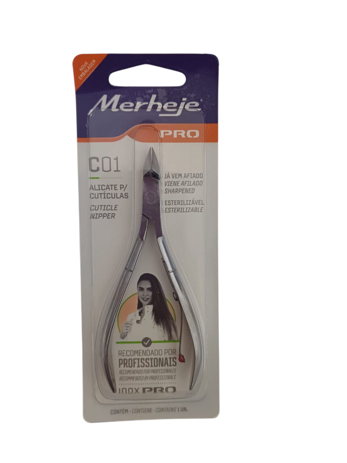 ALICATE PARA CUTICULAS PRO C01 UN PROFISSIONAL - MERHEJE