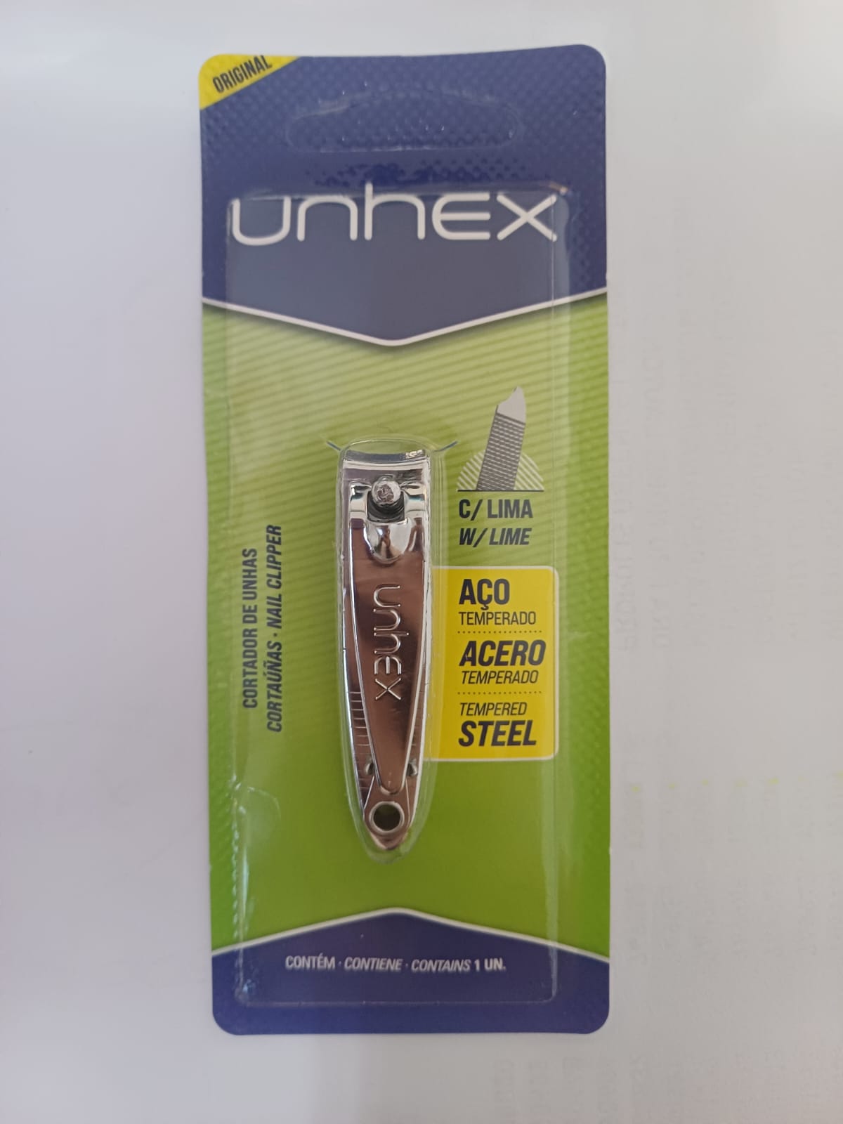 CORTADOR DE UNHAS COM LIMA UN UNHEX FOR MEN AÇO ACERO TEMPERADO - MERHEJE