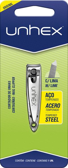 CORTADOR DE UNHAS COM LIMA UN UNHEX FOR MEN AÇO ACERO TEMPERADO - MERHEJE