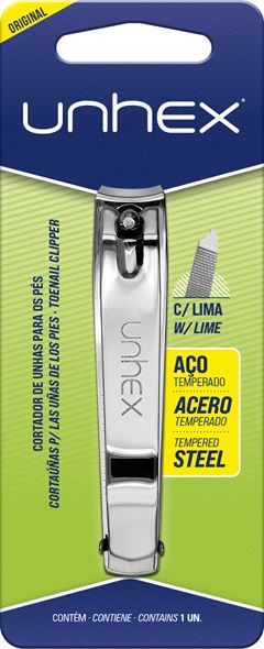 CORTADOR DE UNHAS PES COM LIMA UN UNHEX FOR MEN AÇO CERO TEMPERADO - MERHEJE
