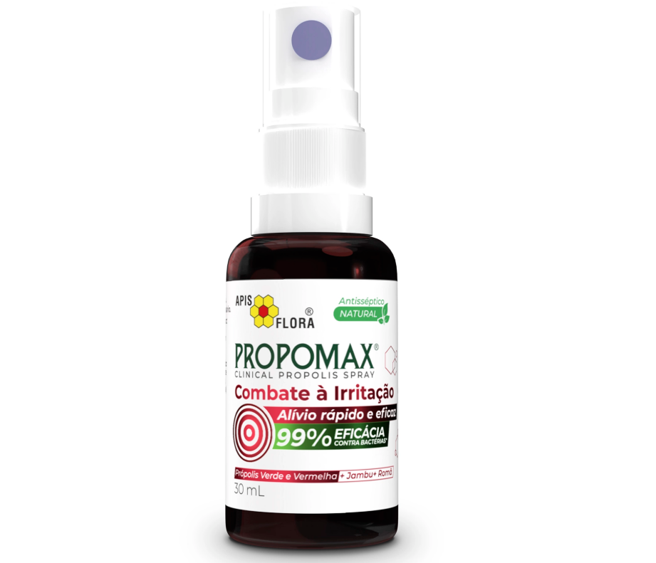 PROPOMAX CLINICAL PROPOLIS VERDE/VERMELH JAMBU/ROMA COMBATE IRRITACAO SPRAY 30ML-APIS