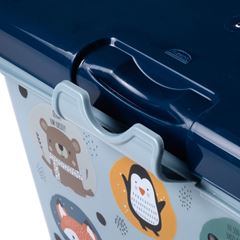 CAIXA ORGANIZADORA DE PLASTICO FARMA DECORADA AZUL INFANTIL 1,74L - PLASUTIL