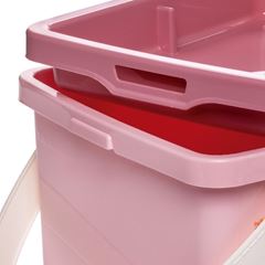 ORGANIZADOR DE PLASTICO PORTA FRALDA DESCARTAVEL DECORADA ROSA INFANTIL -PLASUTIL