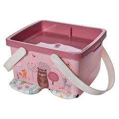 ORGANIZADOR DE PLASTICO PORTA FRALDA DESCARTAVEL DECORADA ROSA INFANTIL -PLASUTIL