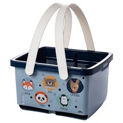ORGANIZADOR DE PLASTICO PORTA FRALDA DESCARTAVEL DECORADA AZUL INFANTIL -PLASUTIL