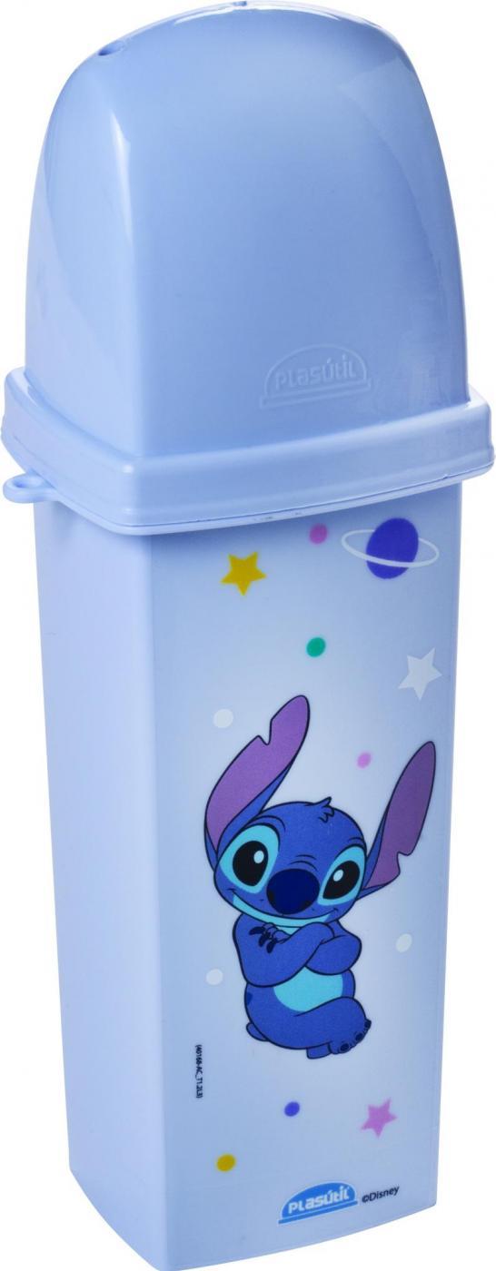 PORTA ESCOVA E CREME DENTAL DE PLASTICO DECORADA INFANTIL STITCH - PLASUTIL