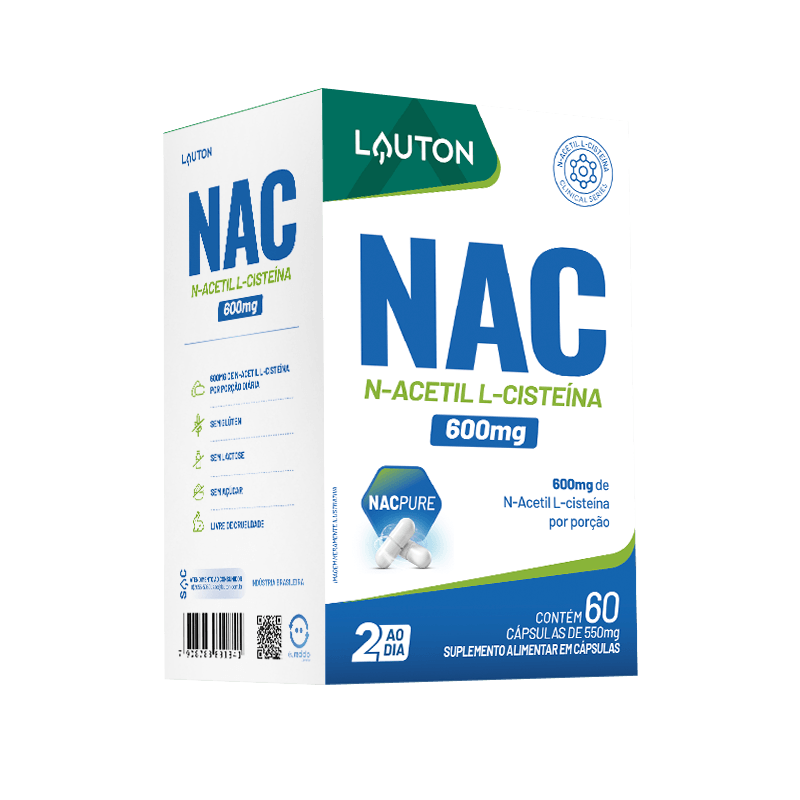 NAC N-ACETIL L-CISTEINA 600MG 60 CAPSULA - LAUTON