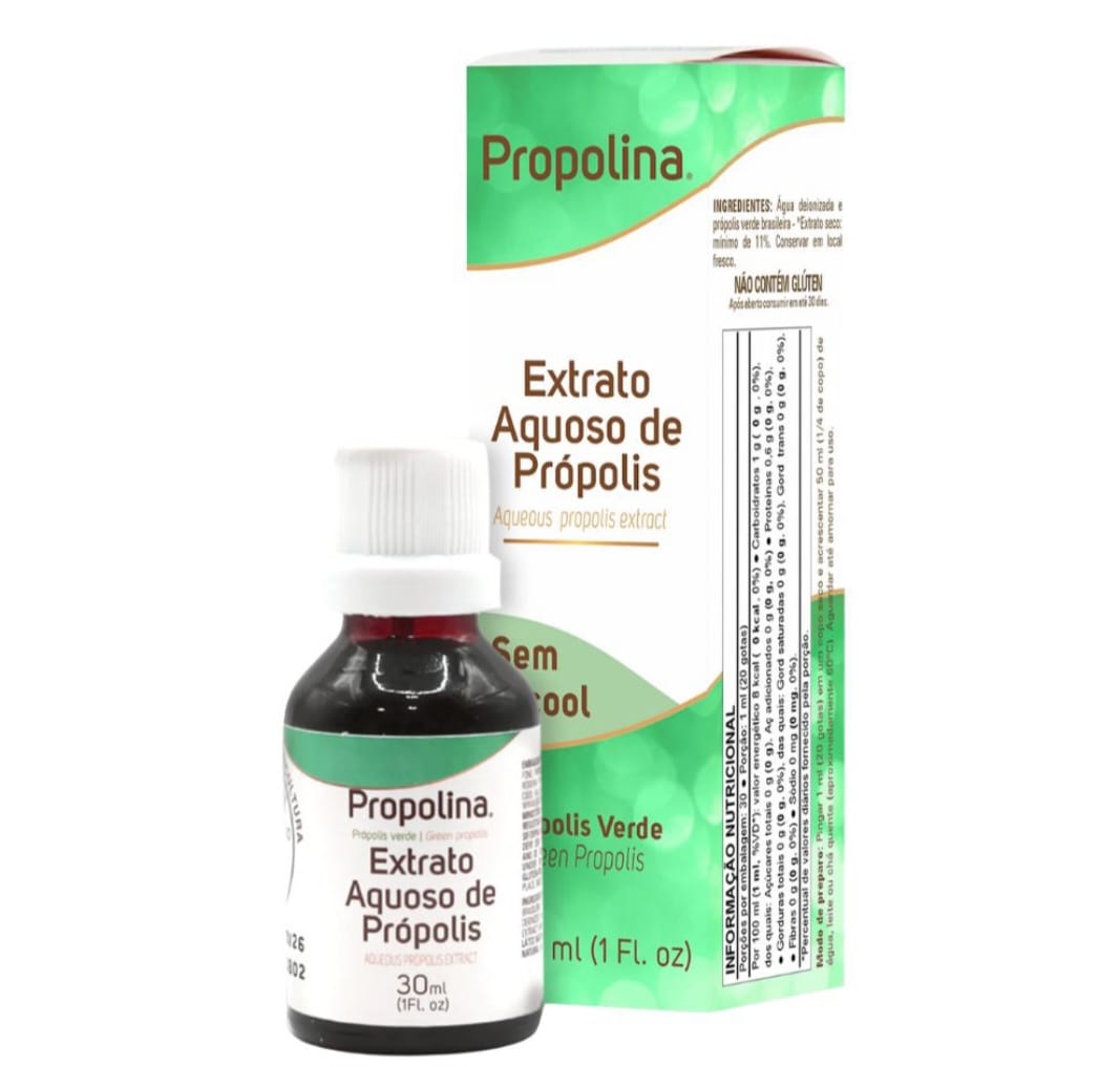 PROPOLINA EXTRATO AQUOSO PROPOLIS VERDE SEM ALCOOL GOTAS 30ML - BREYER