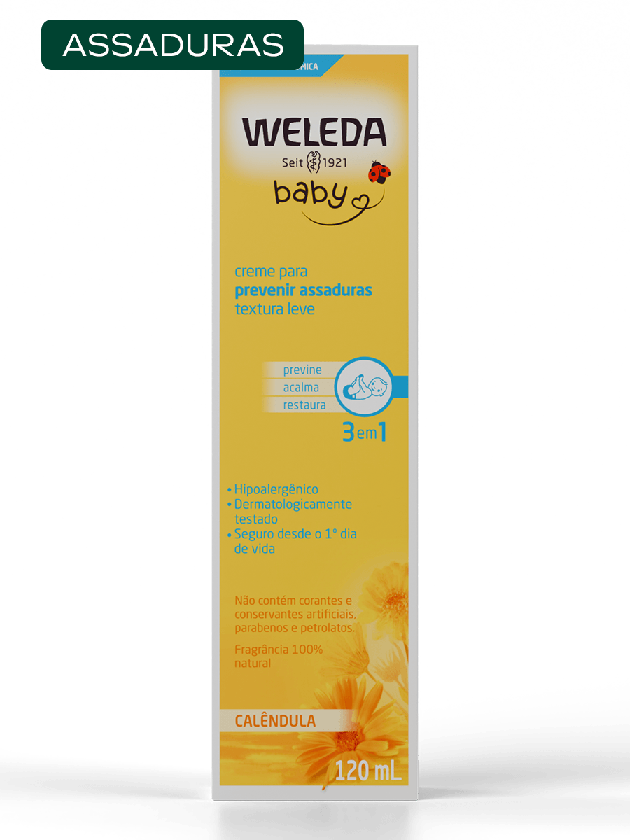 CREME DE ASSADURA CALENDULA TROCA FRALDA BABYCREME 120ML - WELEDA