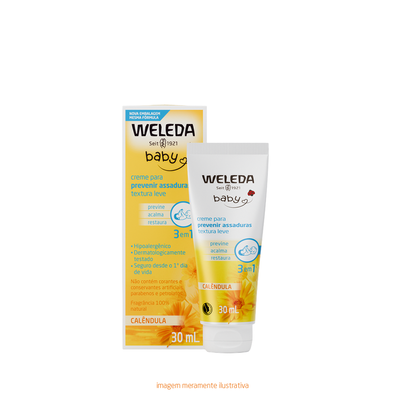 CREME DE ASSADURA CALENDULA TROCA FRALDA BABYCREME 30ML - WELEDA