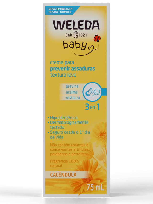 CREME DE ASSADURA CALENDULA TROCA FRALDA BABYCREME 75ML - WELEDA