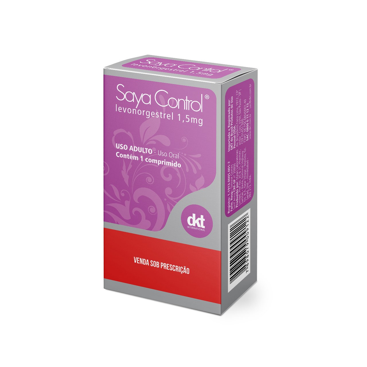 SAYA CONTROL 1,5MG COM 1 COMPRIMIDO LEVONORGESTREL - DKT DO BRASIL