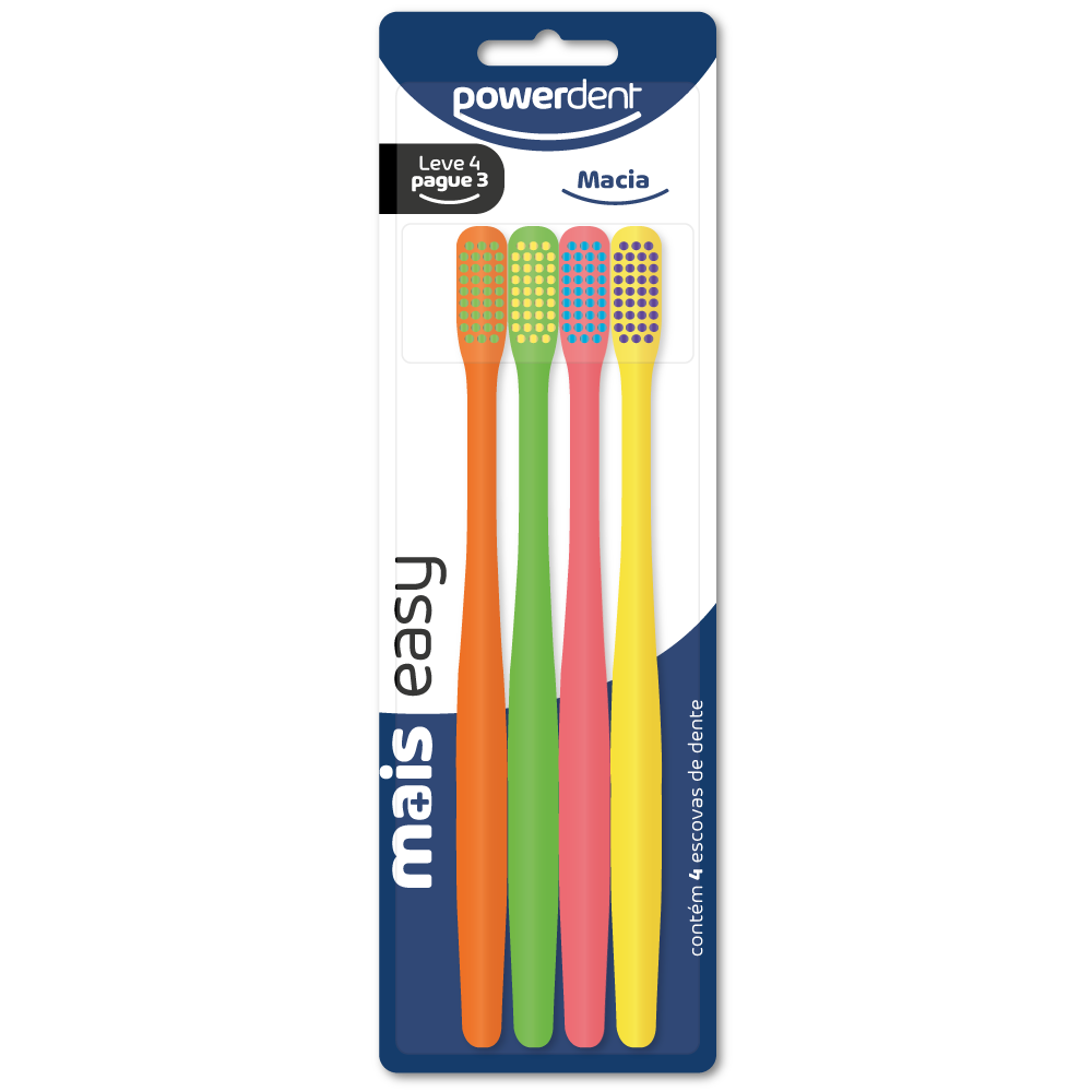 ESCOVA DENTAL MAIS EASY MACIA L4P3 CABECA 34 REF 2596 - POWERDENT