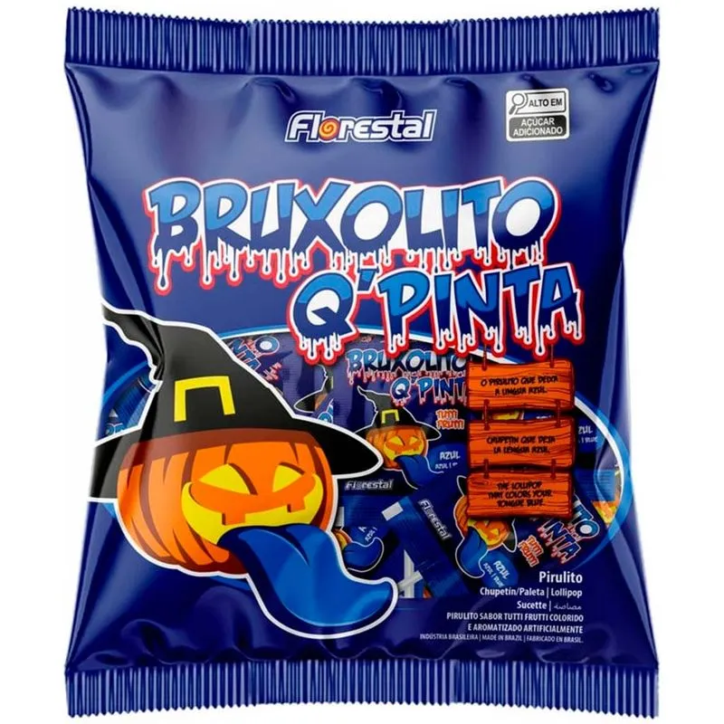 PIRULITOS BRUXOLITO Q  PINTA SABOR TUTTI FRUTTI 50G - FLORESTAL