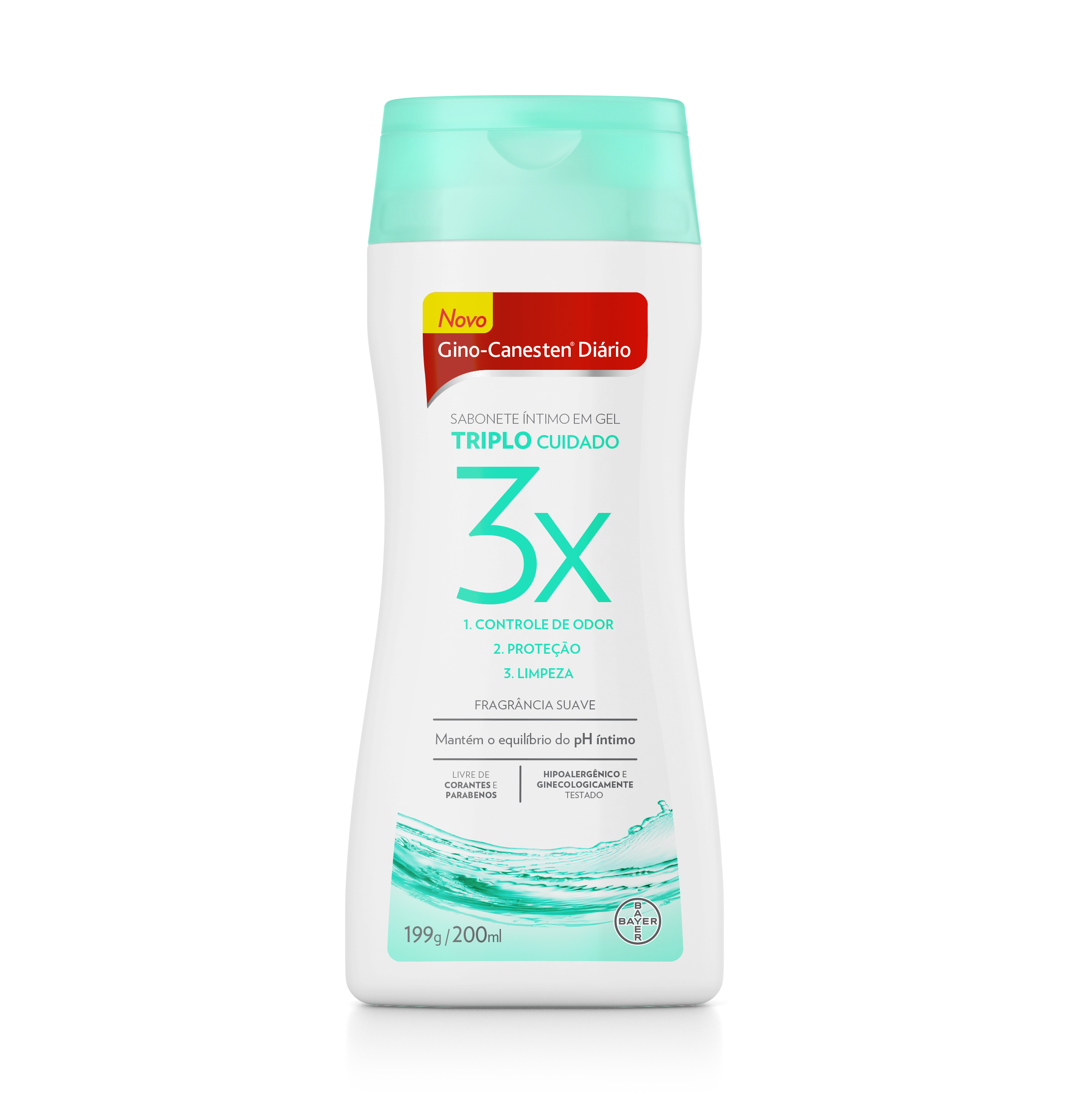 GINO CANESTEN TRIPLO CUIDADO SABONETE INTIMO GEL DIARIO 200ML - BAYER
