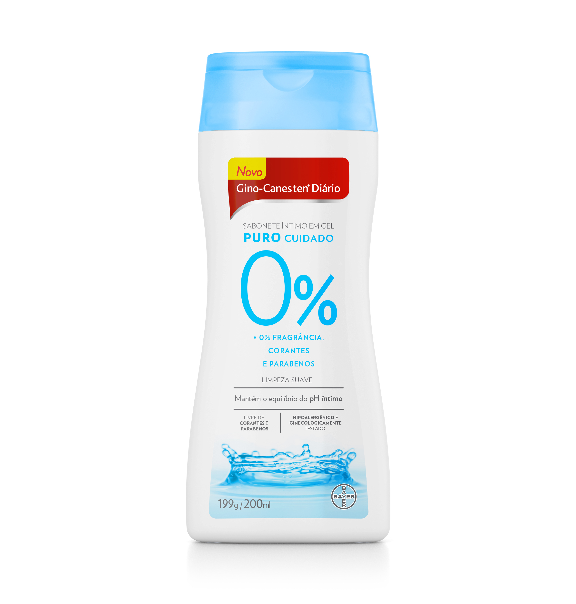 GINO CANESTEN PURO CUIDADO 0% SABONETE INTIMO GEL DIARIO 200ML - BAYER