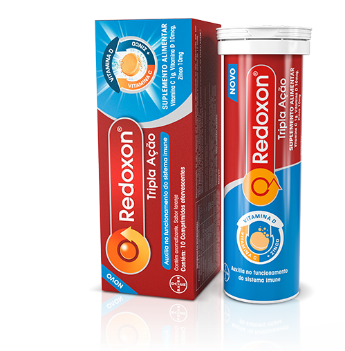 REDOXON TRIPLA ACAO 10 COMPRIMIDOS EFERV VIT C 1G, VIT D 10MG E ZINCO 10MG - BAYER