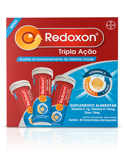 REDOXON TRIPLA ACAO 30 COMPRIMIDOS EFERV PACK VIT C 1G, VIT D 10MG ZINCO 10MG - BAYER