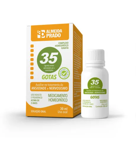 COMPLEXO 35 IGNATIA GOTAS 30ML ANSIEDADE E NERVOSISMO - ALMEIDA PRADO