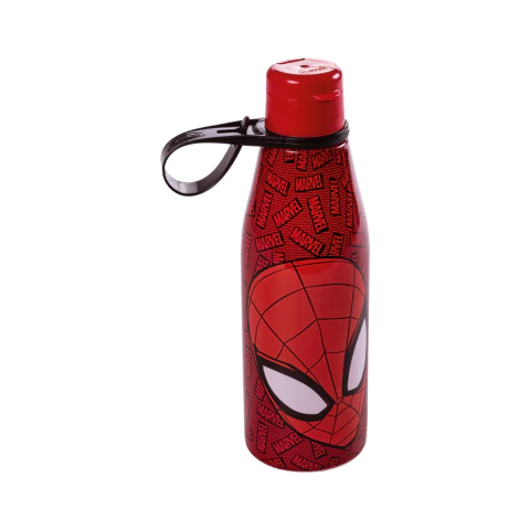 GARRAFA DE PLASTICO INFANTIL HOMEM- ARANHA ABRE FACIL 530ML - PLASUTIL