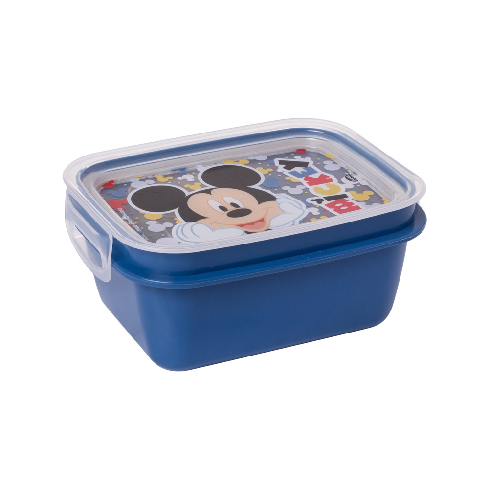 MARMITA DE PLASTICO INFANTIL MICKEY COM TRAVA 630ML - PLASUTIL