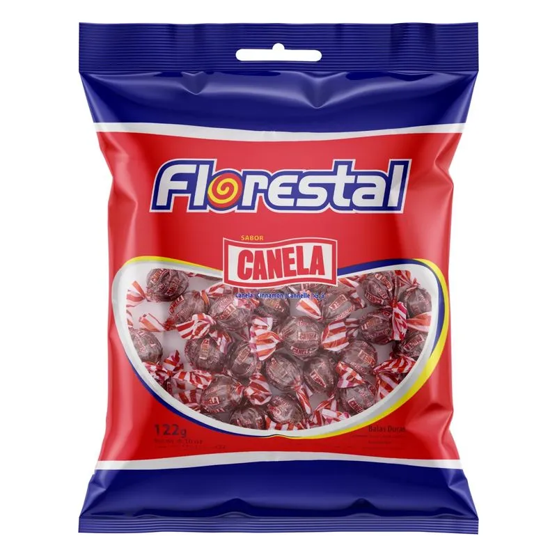 BALAS DURAS BOLINHAS SABOR CANELA 122G - FLORESTAL