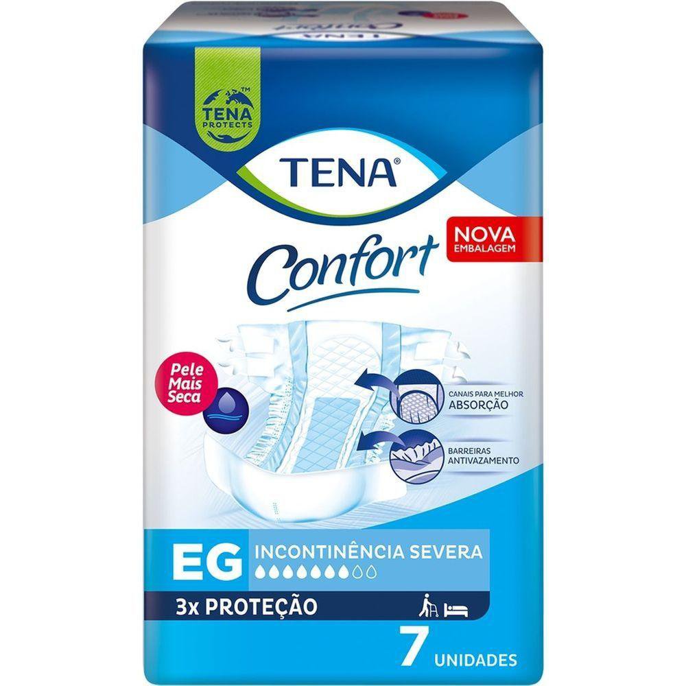 FRALDA CONFORT TAM EG 9 PCTS C/7UN INCONTINENCIA  SEVERA - TENA