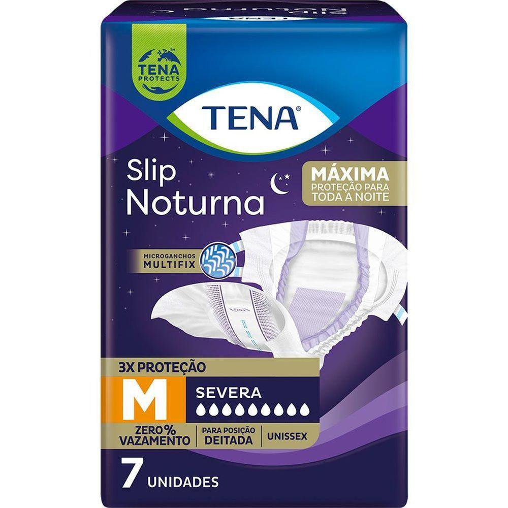 FRALDA SLIP NOTURNA TAM M 9 PCTS C/ 7UN INCONTINENCIA SEVERA - TENA