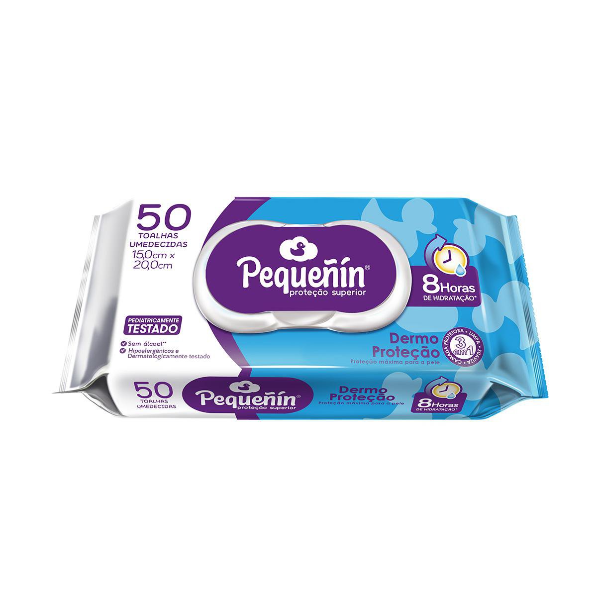 TOALHAS UMEDECIDAS PEQUENIN 3 EM 1 50UN SEM ALCOOL - TENA