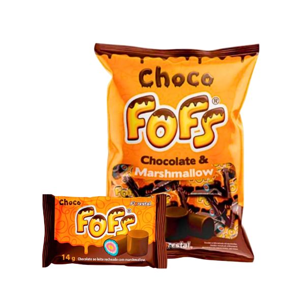 CHOCO FOFS  MARSHMALLOW AO LEITE 70G PACOTE C/ 5 BARRINHAS - FLORESTAL