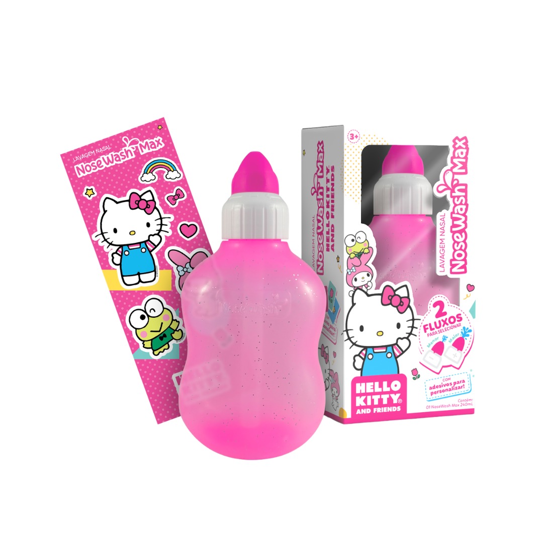 DISPOSITIVO PARA LAVAGEM NASAL HELLO KITTY 240ML NOSEWASH - AGPMED