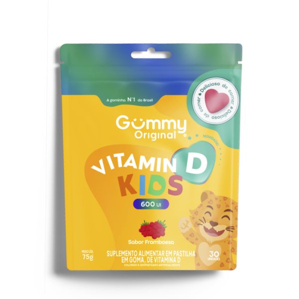 GUMMY KIDS VITAMIN D 600UI GOMAS 30UN 75G POUCH SABOR FRAMBOESA - NUTRI GROUP