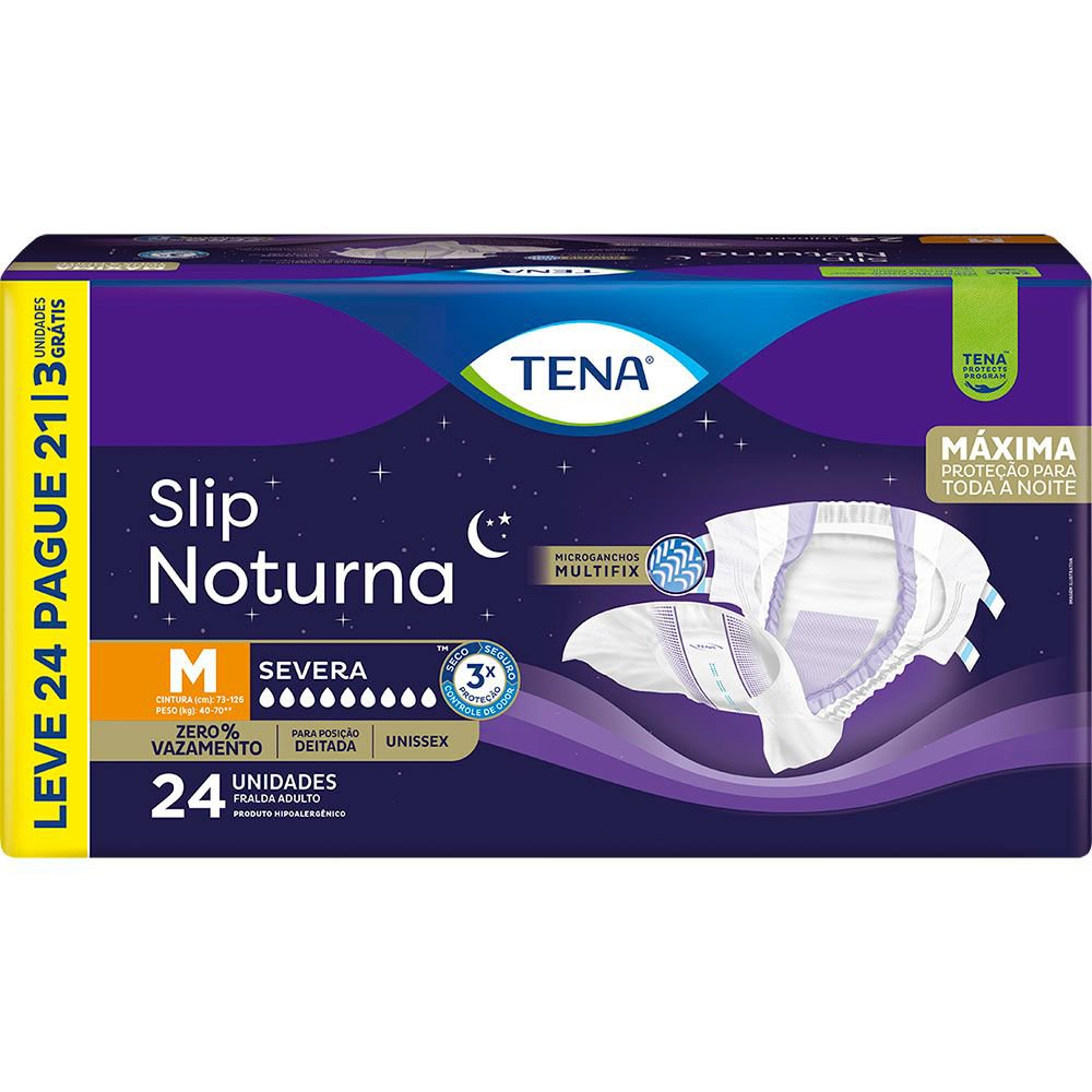 FRALDA SLIP NOTURNA M L24P21 3 PCTS INCONTINENCIA SEVERA - TENA