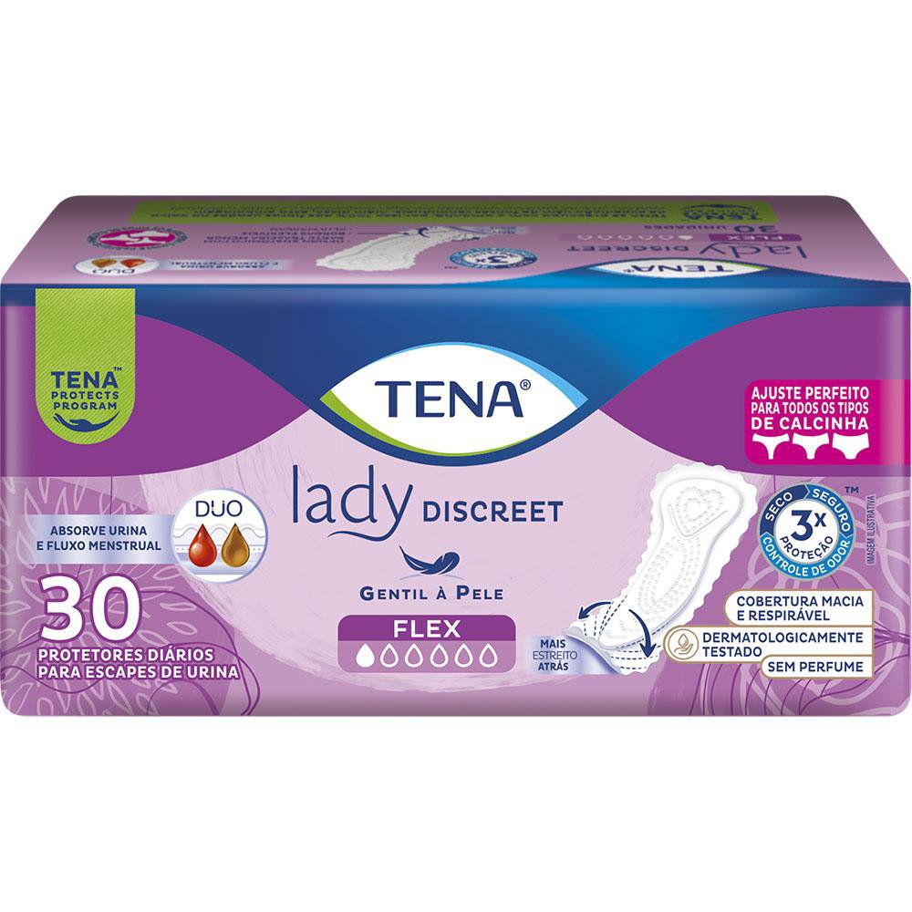 PROTETOR DIARIO LADY DISCREET FLEX 30UN - TENA