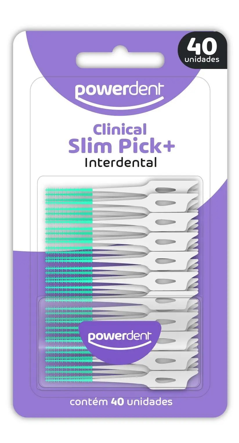 ESCOVA ID CLINICAL SLIM PICK+ 40UN COM ESTOJO - POWERDENT