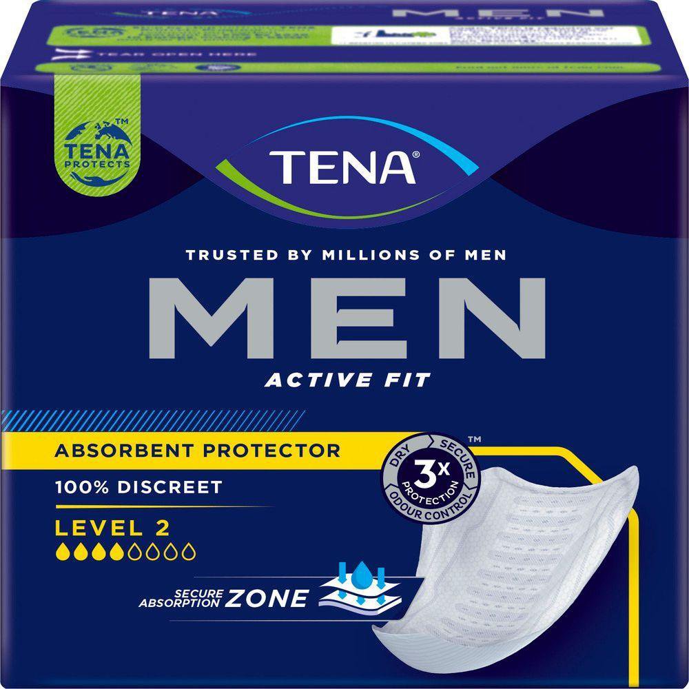 ABSORVENTE MEN ACTIVE FIT LEVEL 2 10UN INCONTINENCIA LEVE - TENA