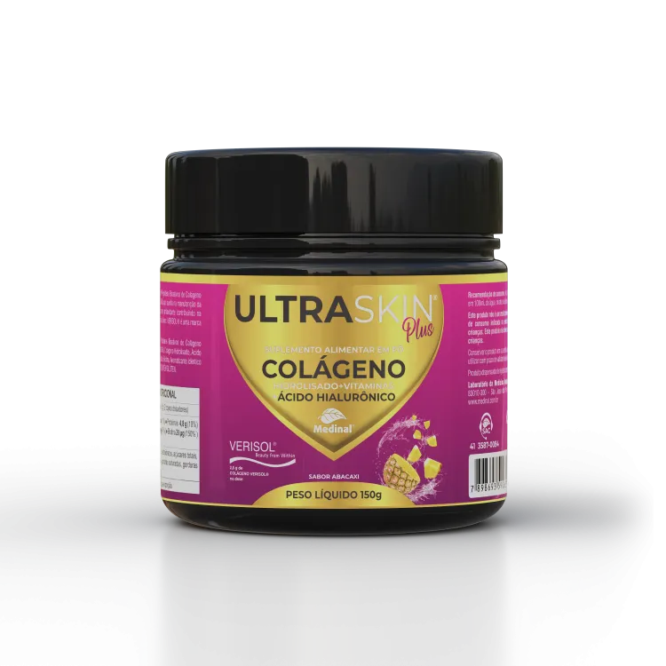 ULTRA SKIN PLUS COLAGENO VERISOL® 150G VITAMINAS + ÁC. HIALURÔNICO ABACAXI - MEDINAL
