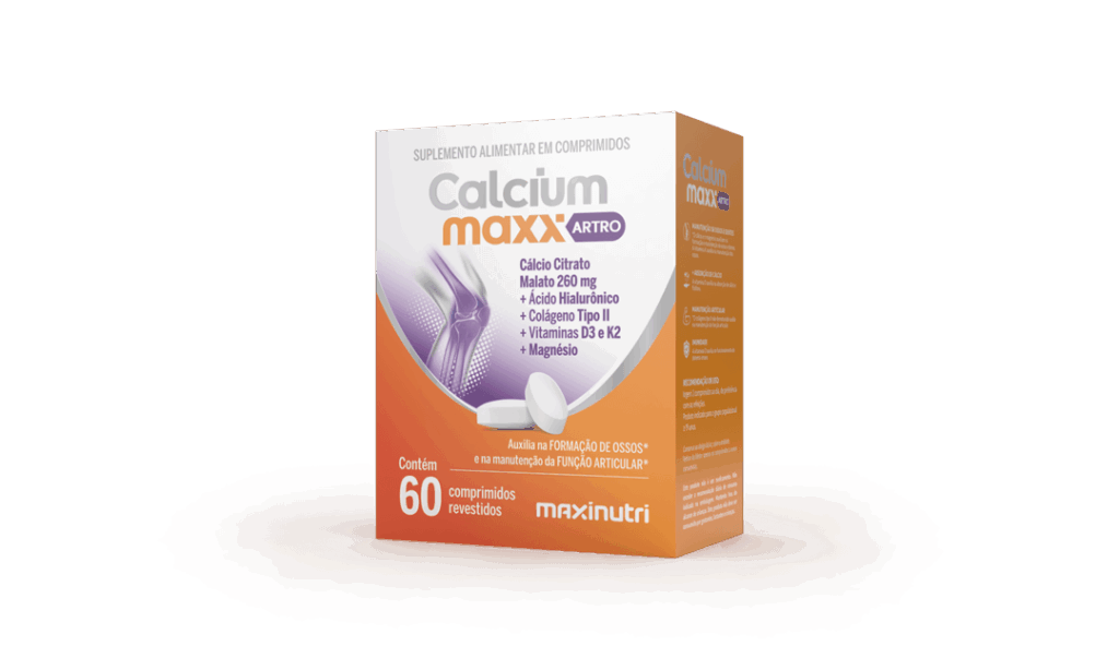 CALCIUM MAXX ARTRO 60 COMPRIMIDOS CALCIO, HA, COLAG II, D3, K2, MAG - MAXINUTRI