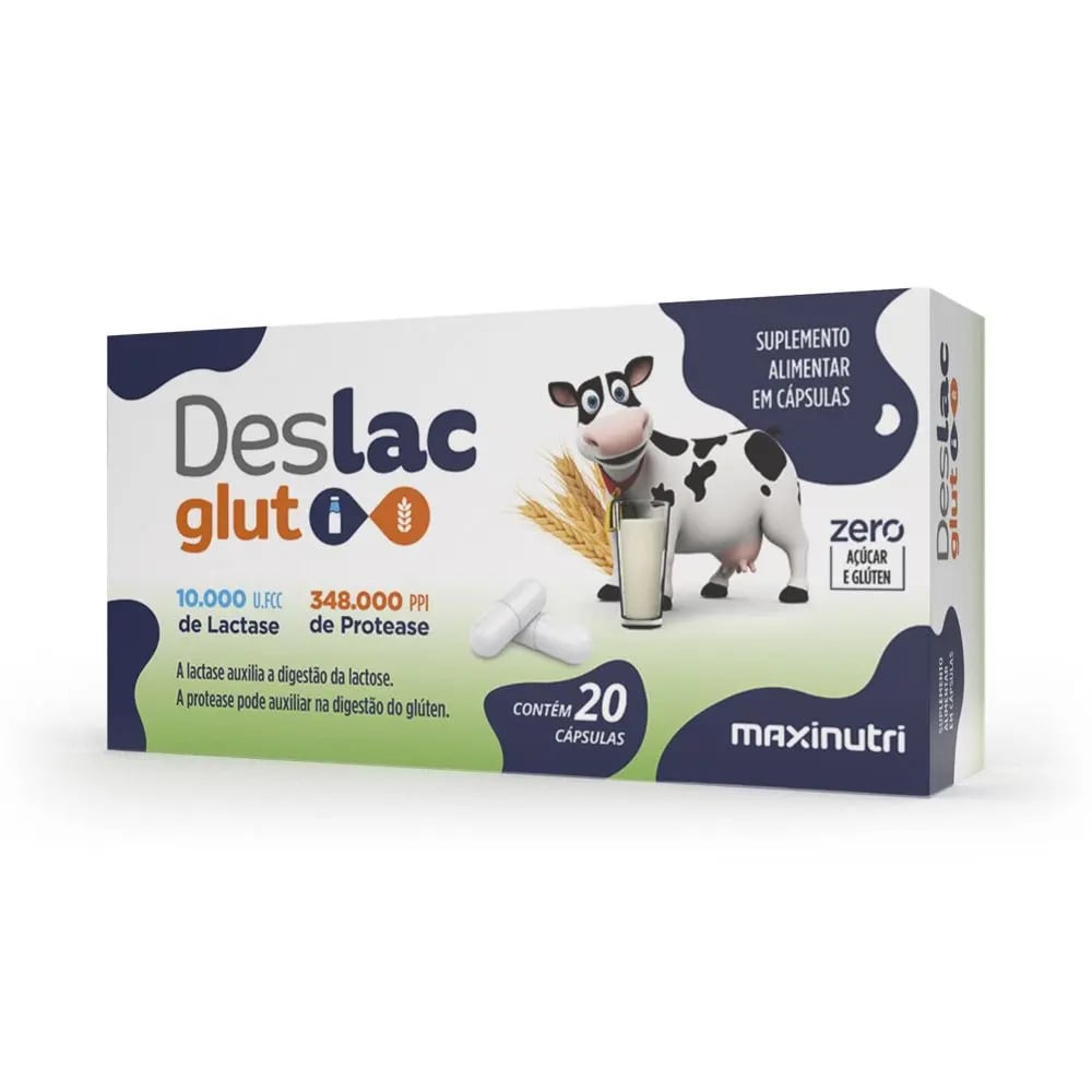 DESLAC GLUT LACTASE + PROTEASE 20 CÁPS. - MAXINUTRI
