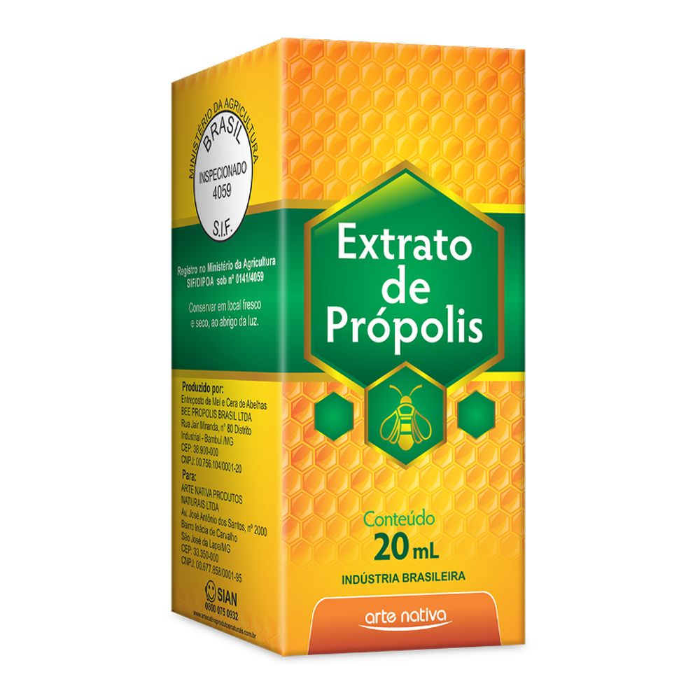 EXTRATO DE PROPOLIS 20ML - ARTE NATIVA .