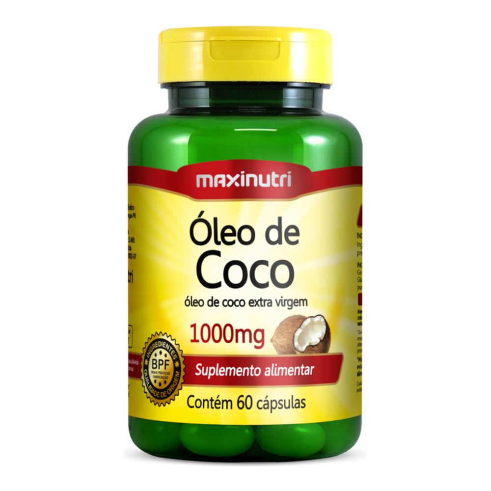 *OLEO DE COCO 1000MG 60 CAPSULAS - MAXINUTRI