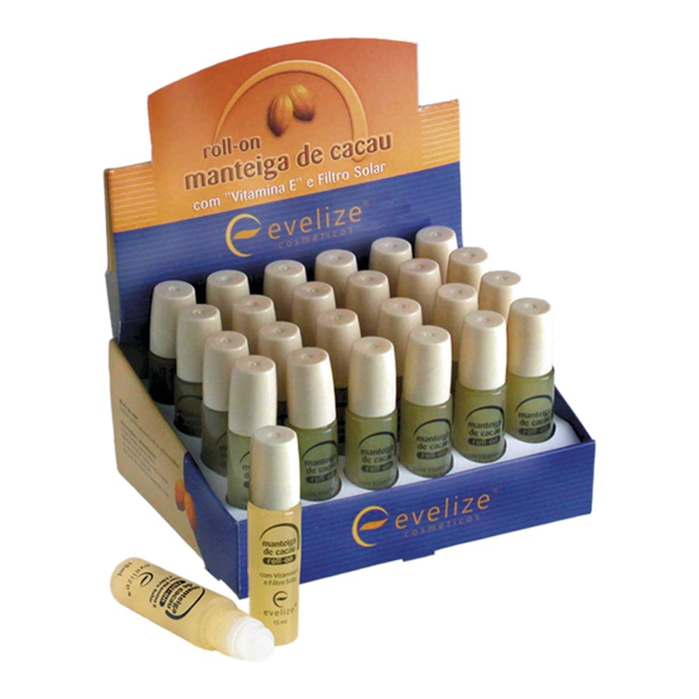 MANTEIGA DE CACAU ROLLON 24UN 5ML - EVELIZE