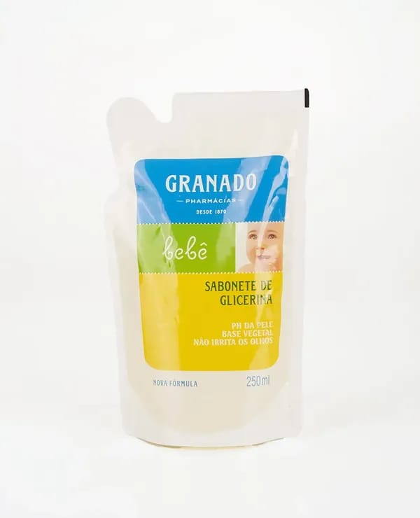 REFIL SABONETE LIQUIDO DE GLICERINA BEBE TRADICIONAL 250ML - GRANADO