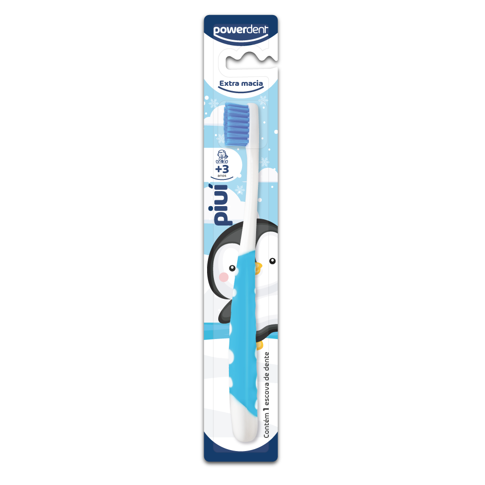 ESCOVA DENTAL PIUI KIDS  MACIA +3ANOS CABECA 29 REF 1060 - POWERDENT