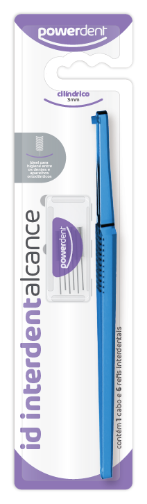 ESCOVA ID INTERDENT ALCANCE CILINDRICA 3MM + REFIL 6UN REF1250- POWERDENT