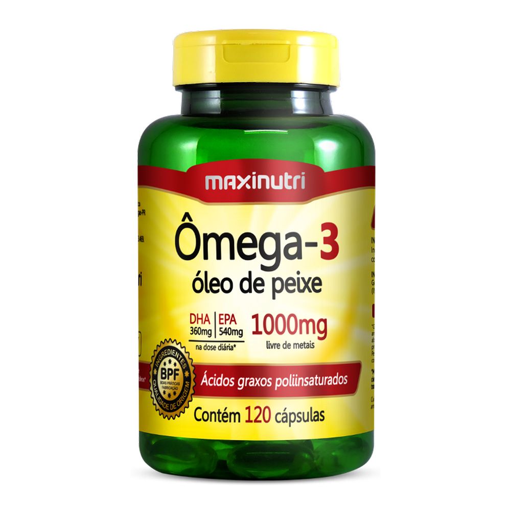 OMEGA 3 1000MG 120 CAPSULAS - MAXINUTRI .