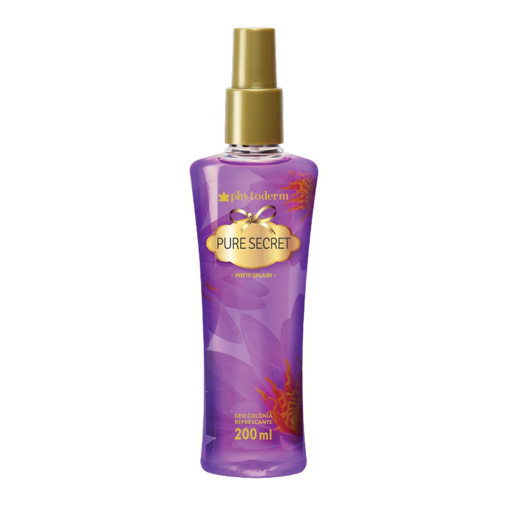 DEO COLONIA FEMININA PURE SECRET PHYTO SPLASH REFRESCANTE 200ML - PHYTODERM