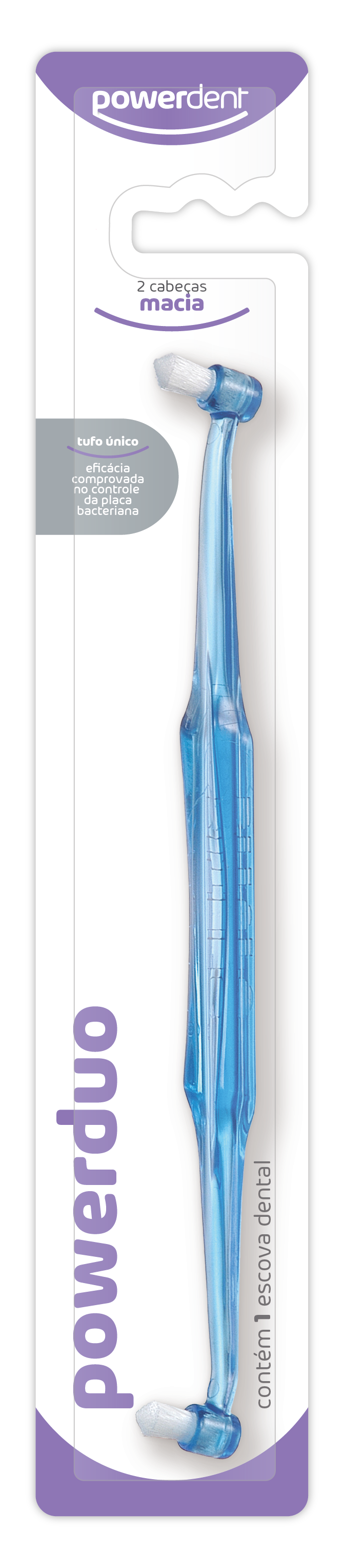 ESCOVA INTERDENTAL POWERDUO 2 CABECAS TUFO UNICO MACIA REF1475 - POWERDENT