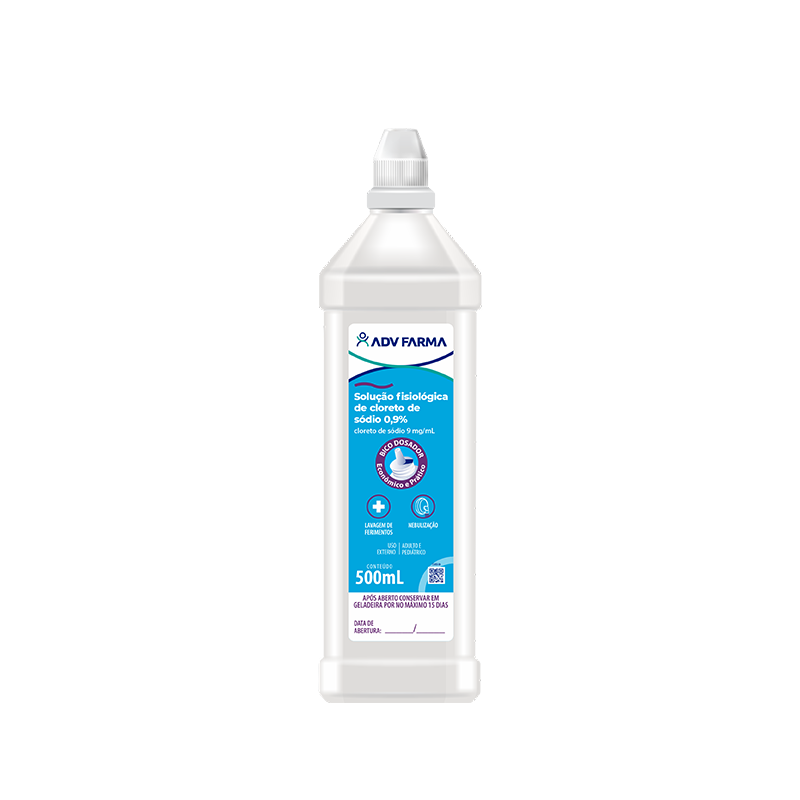 SOLUCAO FISIOLOGICA 0,9% 500ML BICO DOSADOR - ADV